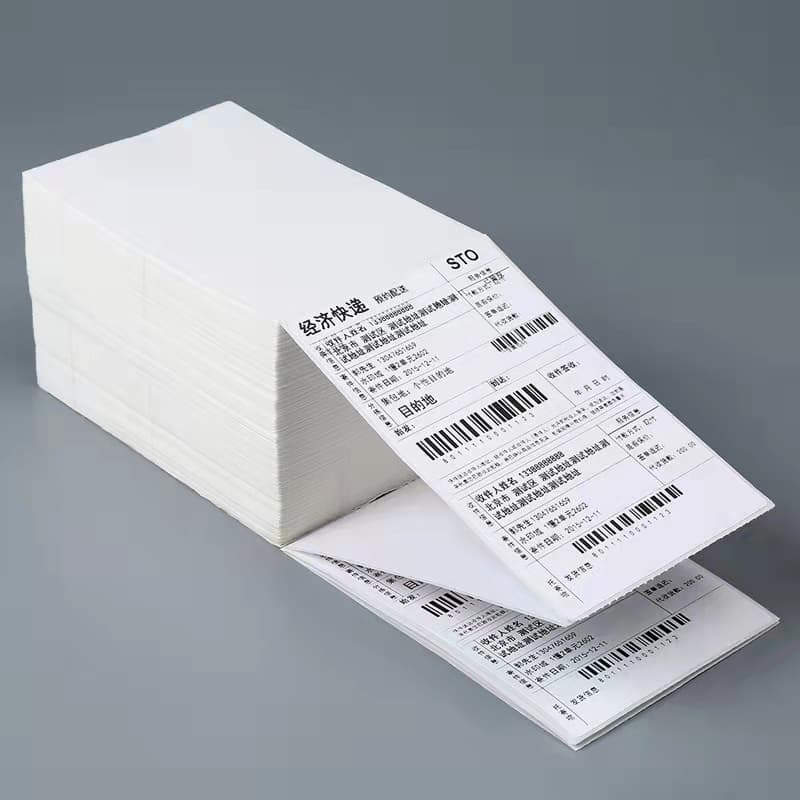 Thermal Paper Three-Proof Sticker 100*100 100*150 Foldable e-Post Label Tags Factory Wholesale