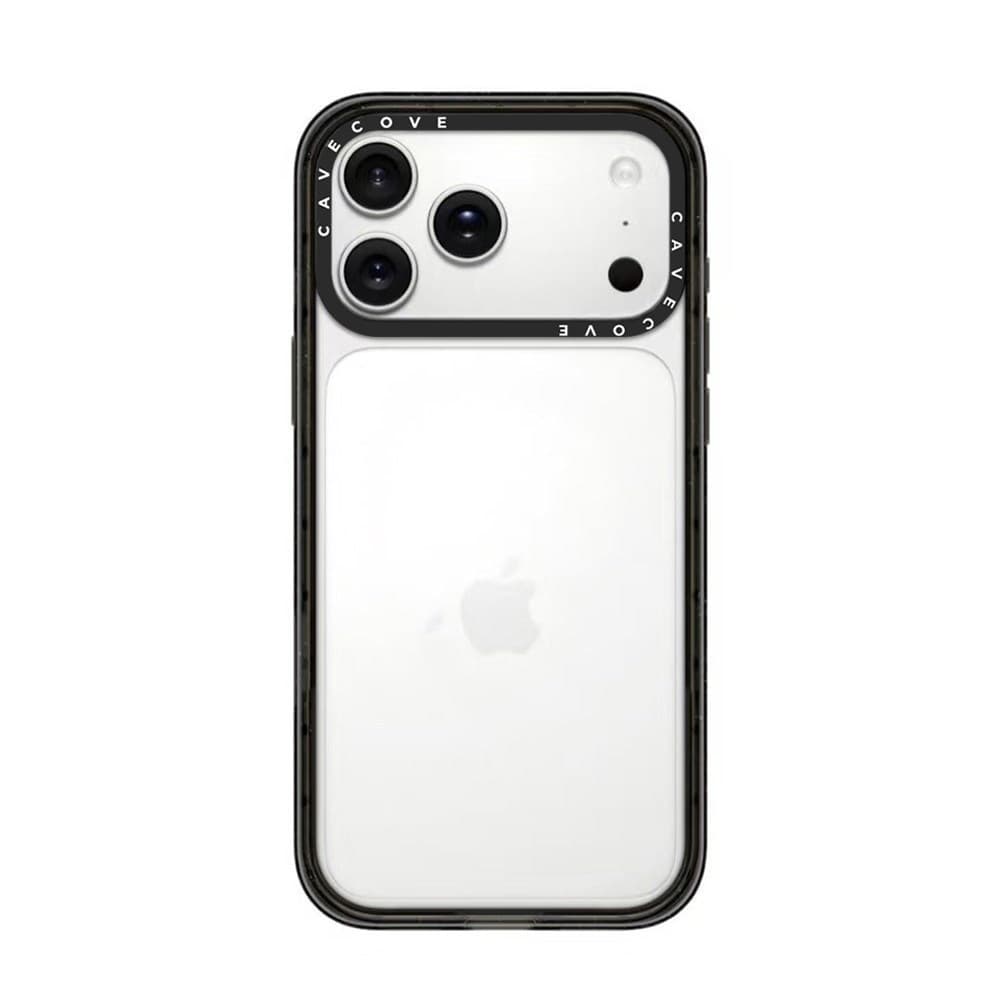 Minimalist Solid Color MagSafe Magnetic Transparent Mirror Makeup Mirror Case for iPhone 17 Pro Max, 16 Shockproof 15
