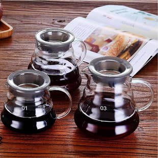 Cloud Coffee Maker, Pour Over Coffee Maker Set, Wooden Tray Drip Filter Cup, Household Drip Style Italian Heat Resistant Filter Set