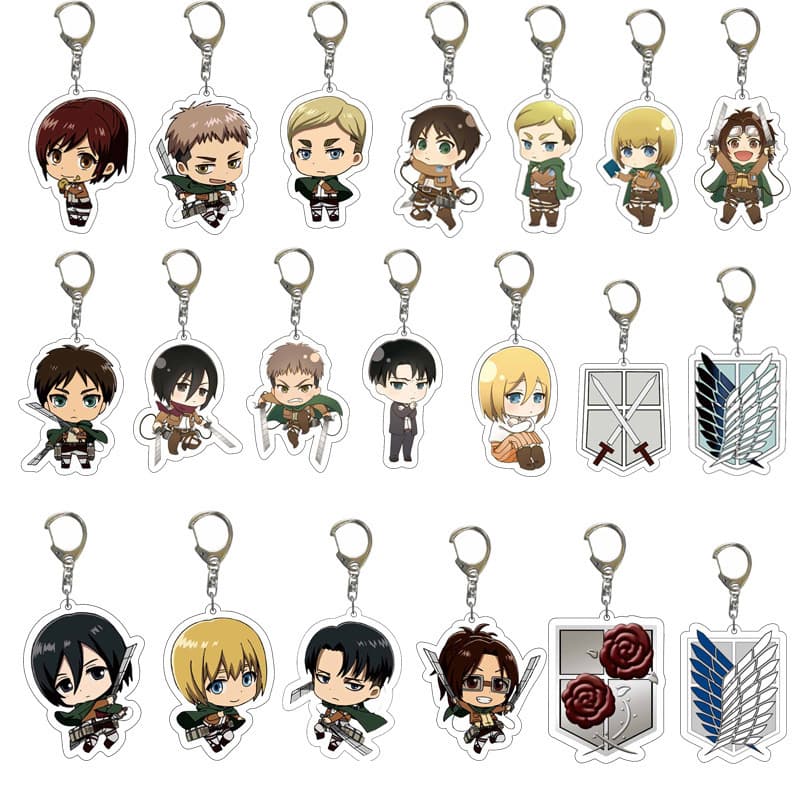 Anime Merchandise Acrylic Keychain Pendant Wholesale Attack on Titan Factory Creative Accessory Gift