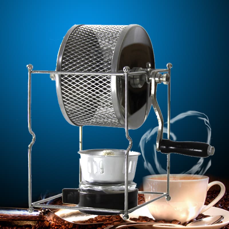 Home Coffee Bean Roaster Manual Roasting Machine Stainless Steel Coffee Roaster