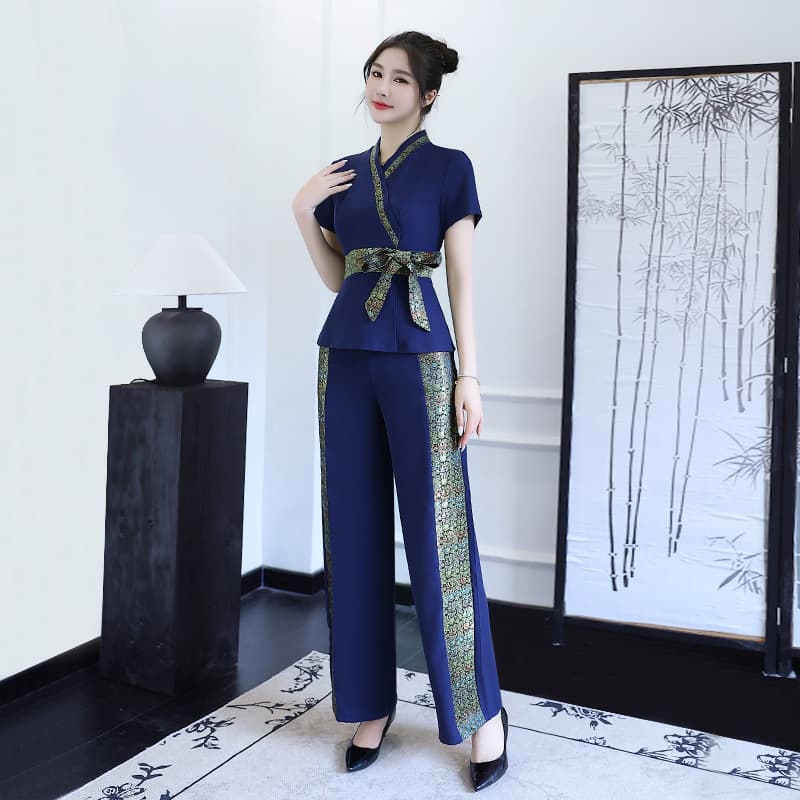 High-end women's beauty salon uniform, beautician/technician outfit, foot massage elegant set, new style foot bath and wellness center work clothes