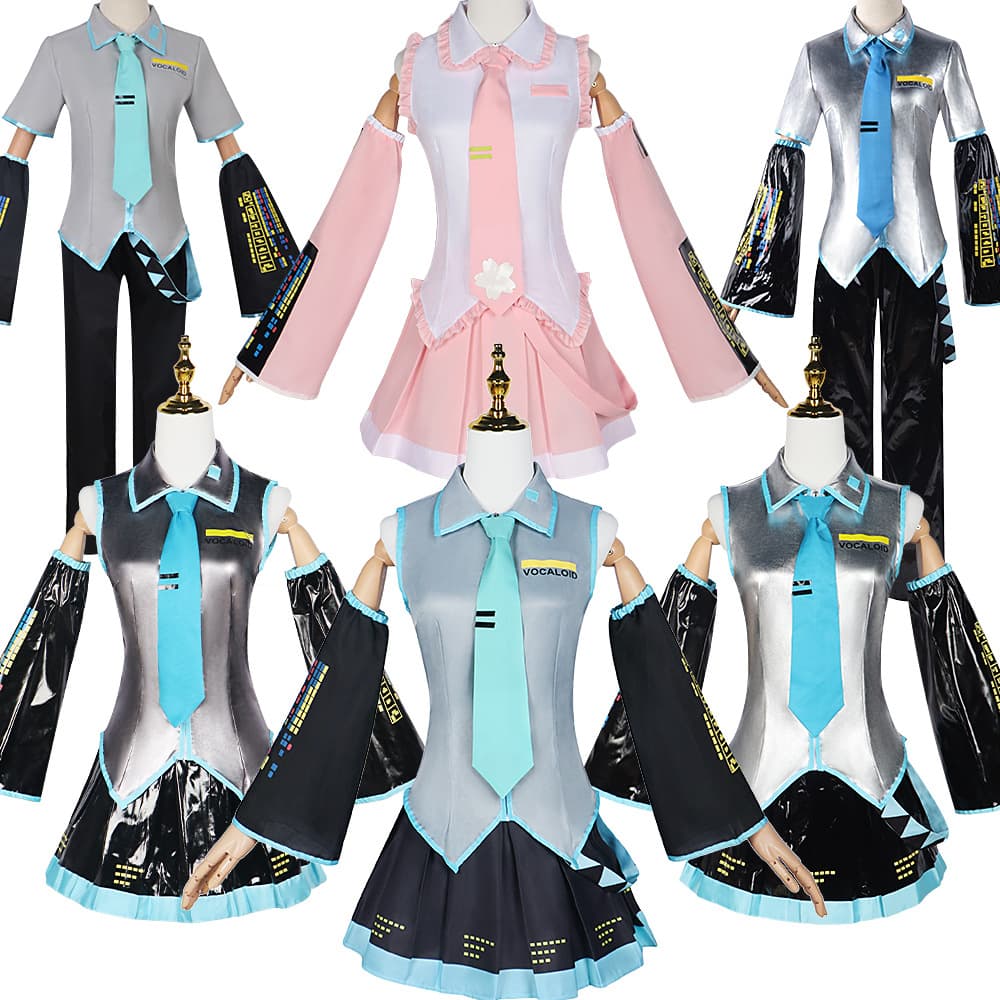 Cosplay Costume Virtual Idol Hatsune Miku Formal Uniform Anime Japanese Costume Set Polyester Fabric Commute Style Game Theme