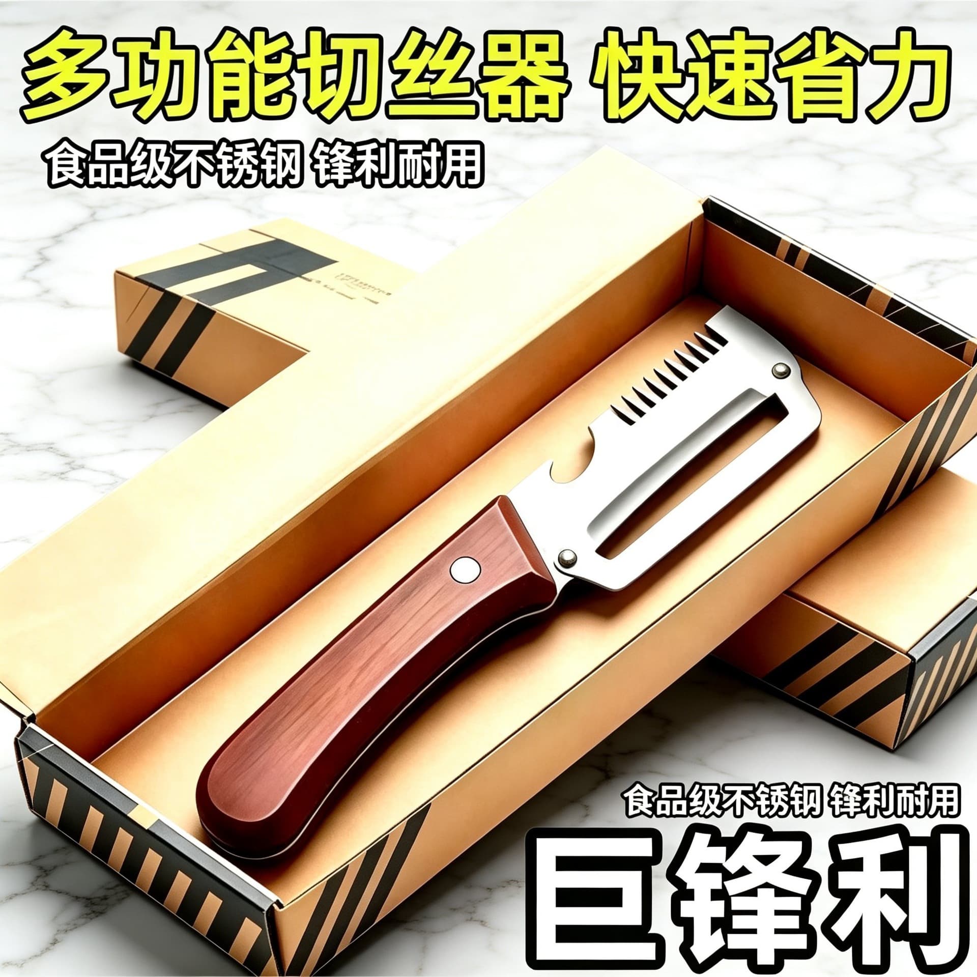 Stainless Steel Peeler Kitchen Vegetable Peeler Thickened Multi-Function 3-in-1 Peeler for Celery, Pumpkin, and Onion