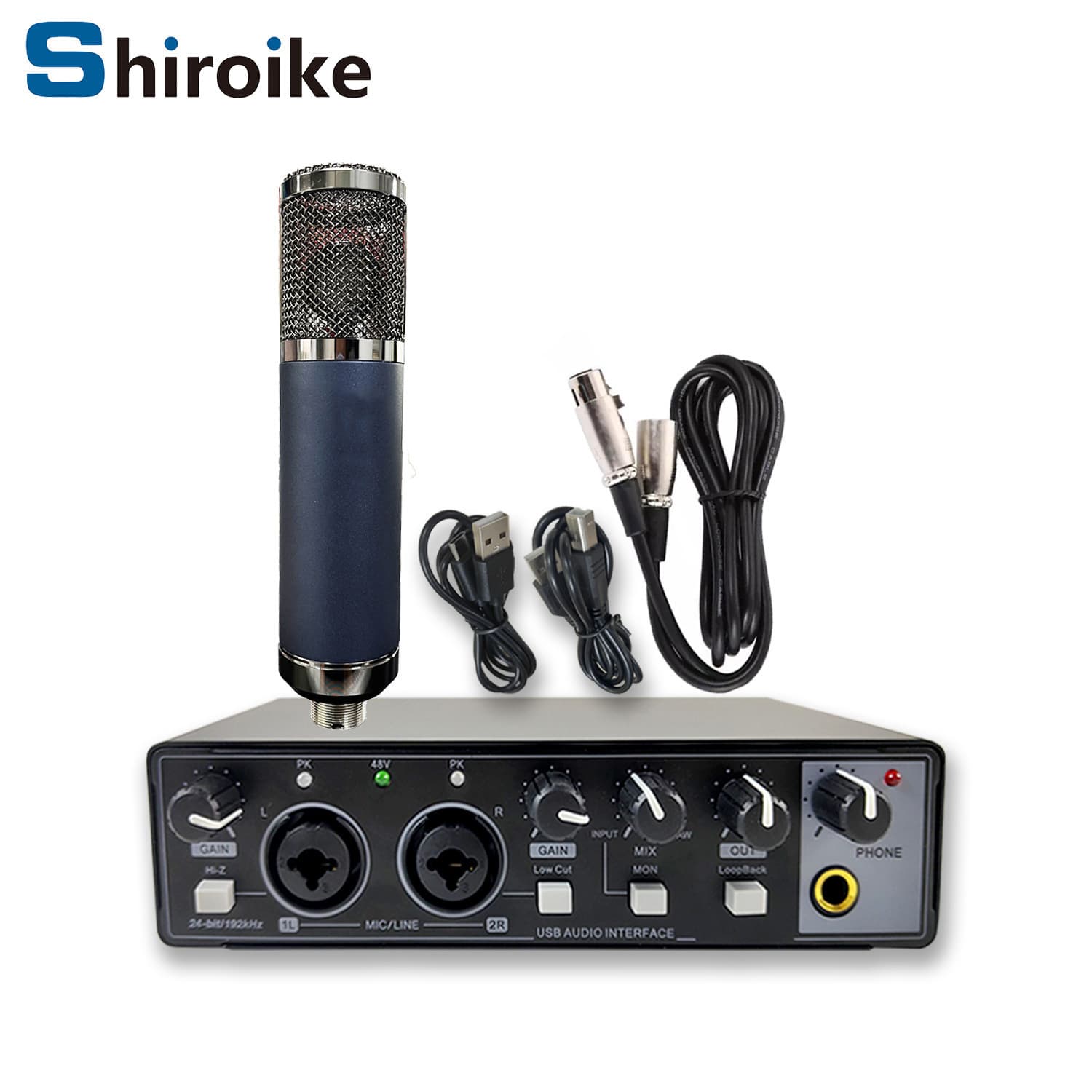 Cross-border GAX-MD22F Professional Audio Recording Microphone Sound Card, Dedicated Sound Card for Band Dubbing and Live Streaming Equipment
