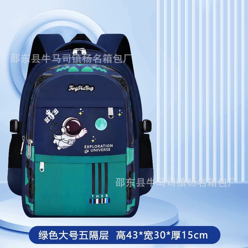 Boy Astronaut Backpack Elementary School Student Bookbag Weight Reduction Spine Protection Waterproof Space Man Backpack