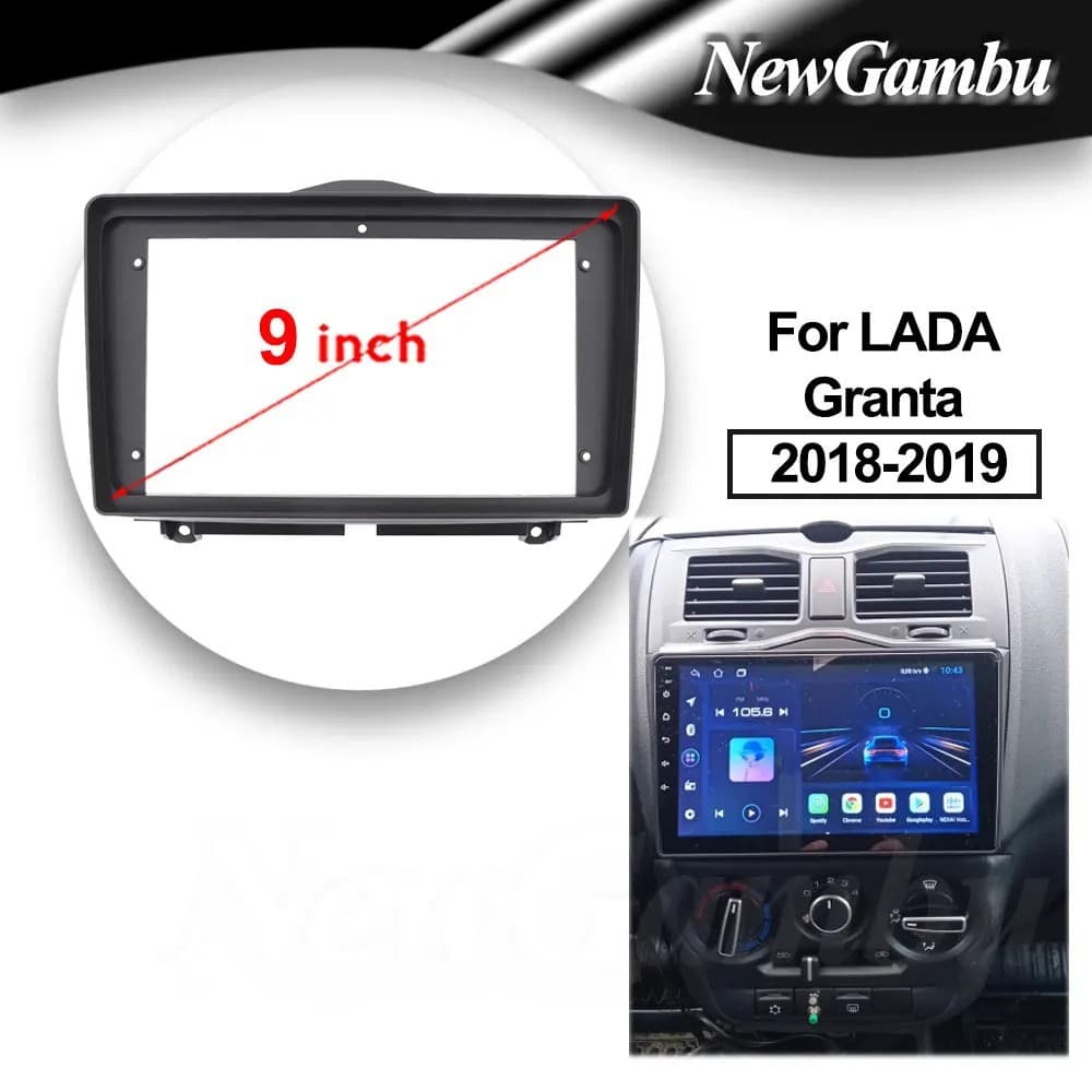 Lada navigation face frame for 2018 LADA GRANTA Android navigation changeable set frame 9 inch large screen panel