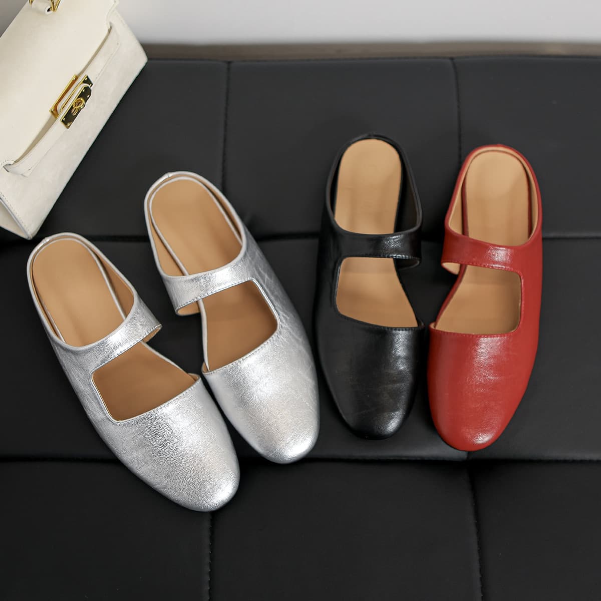 New Fashion Retro Style Baotou Mary Jane Shoes Women's Flat Shoes One-Piece Versatile Outerwear Girls Baotou Sandals