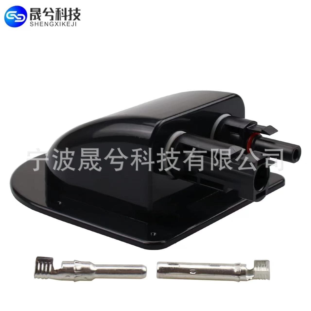 Custom ABS UV-resistant dual cable entry housing, photovoltaic connector waterproof box for camping and trucks.