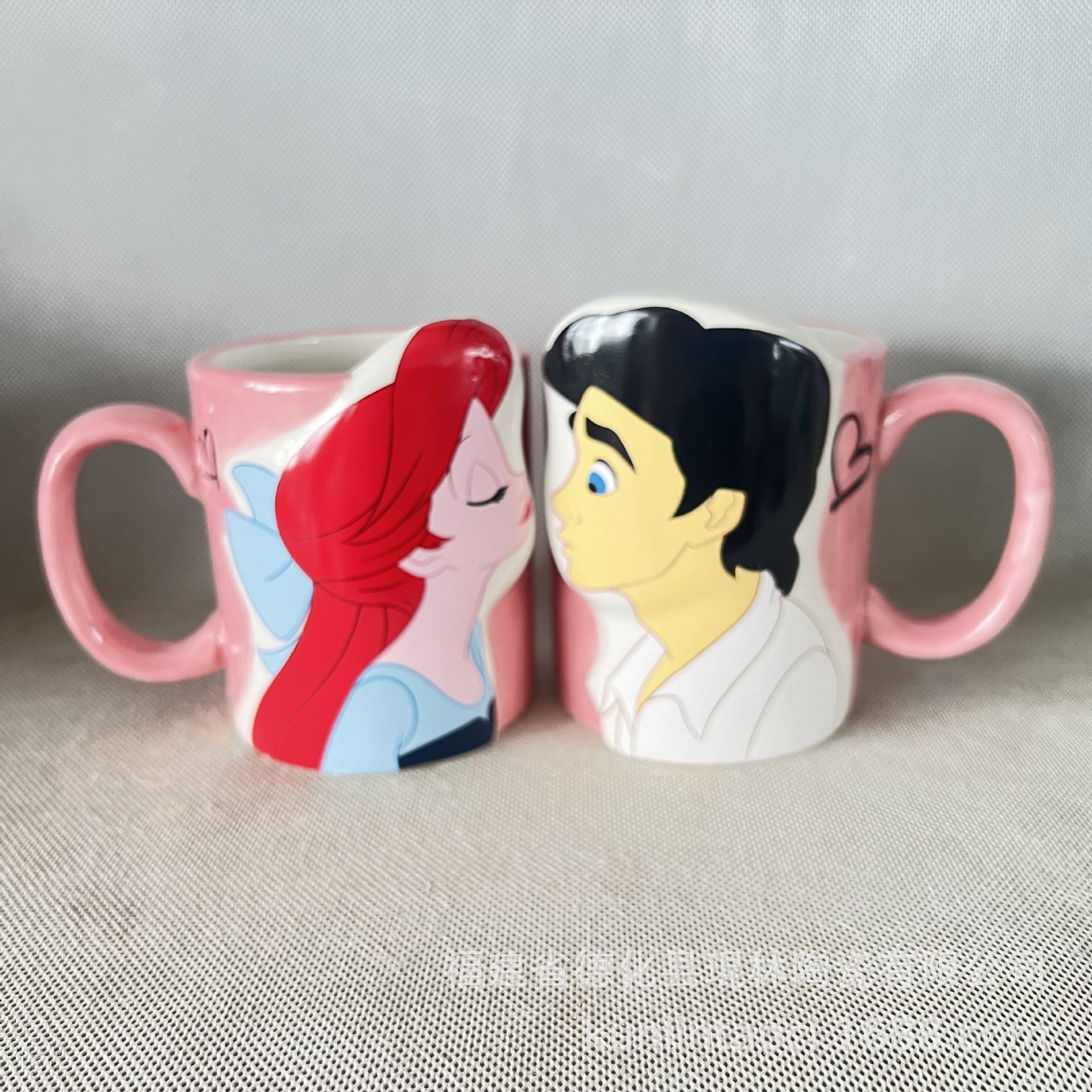 Source Factory New Ceramic Cup Mermaid Prince Couple Pair Cup Mermaid Prince Ceramic Cup Quality Assurance