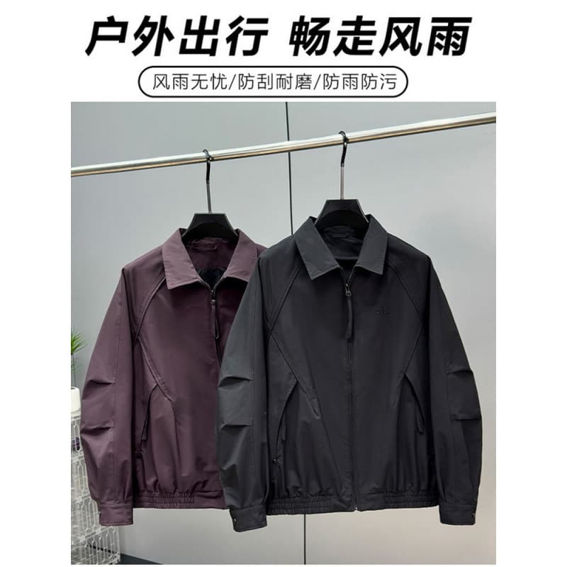 Autumn New Arrival Old Money Style Solid Color Line Deconstructed Patchwork Lapel Casual Loose Versatile Stand Collar Jacket