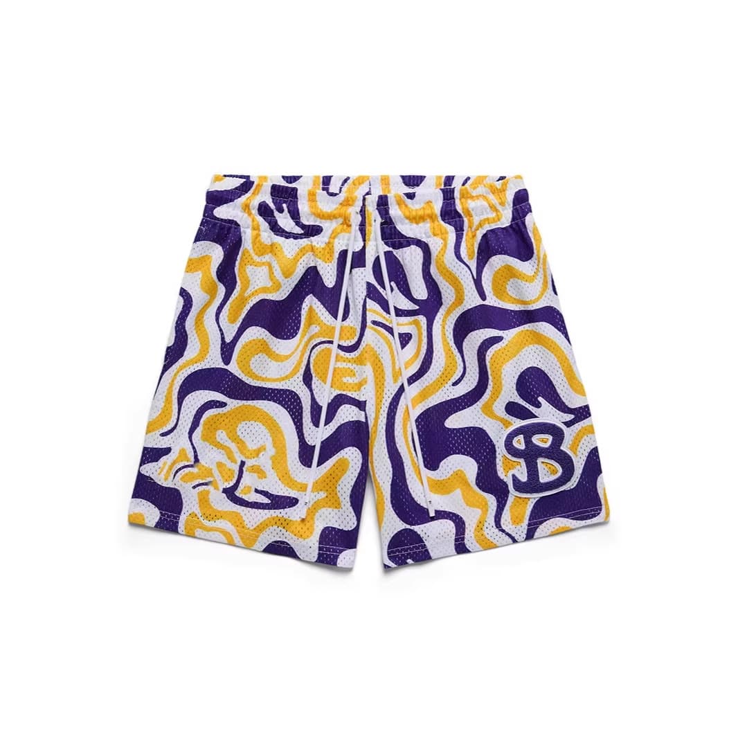 BKTSQD Brand Mesh Fabric Sports Shorts for Casual Fitness Running Beach Shorts - European and American Cross-Border Exclusive