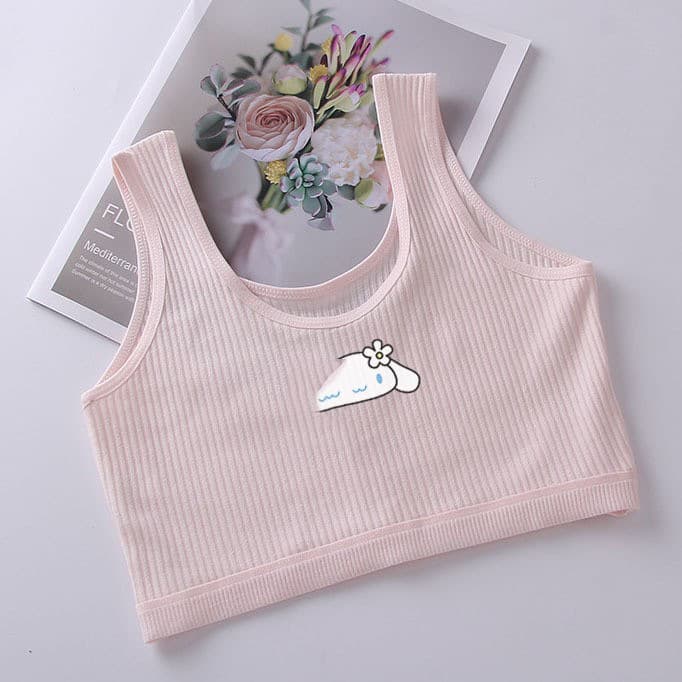 Cute Anti-Show Through New Underwear for Elementary Students, First Stage, Ages 8-14, Small Vest for Developing Girls, 12 Years Old