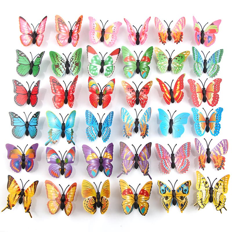 6CM PVC imitation butterflies, creative artist home curtain backdrop decorations, butterfly crafts.