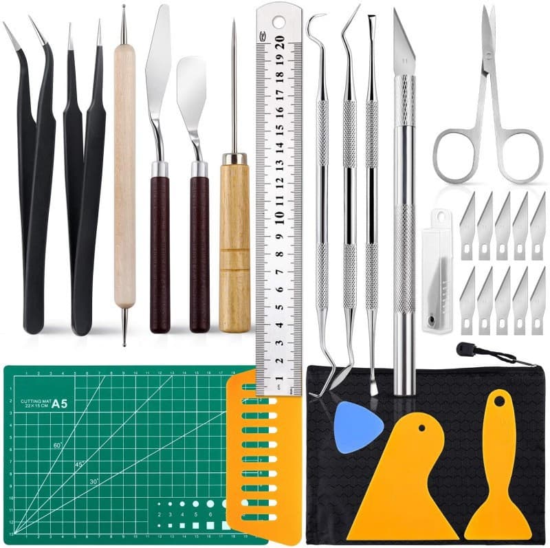 28-Piece Craft Vinyl Sticker Wall Decal DIY Embossed Lettering Weeding Tool Set