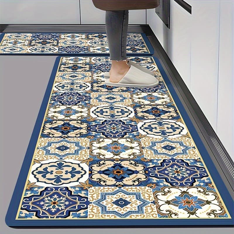 Kitchen Diatomite Floor Mat Waterproof Oil-Proof No-Wash Foot Mat Absorbent Anti-Slip Easy-Clean Carpet Quick-Dry Entryway
