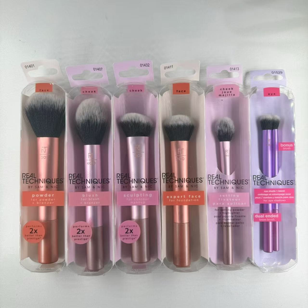 Cross-Border Hot-Selling Large T-Shaped Powder Brush Beauty Tools Blush Eyeshadow Beauty Sponge Set Makeup Brush Set Loose Powder