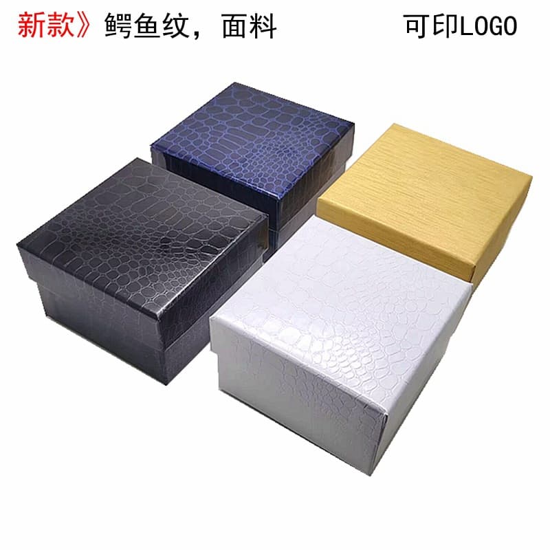 Crocodile Pattern Special Paper Watch Case Earth and Sky Cover Wristwatch Storage Box Gift Bracelet Packaging Print LOGO Word