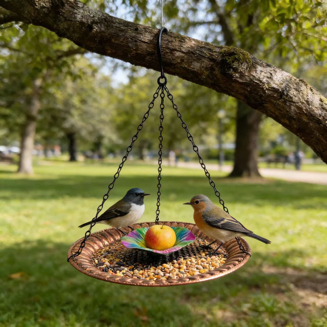 Best-selling Iron Hanging Bird Feeder Creative Garden Decoration Outdoor Courtyard Balcony Bird Feeder Ornament