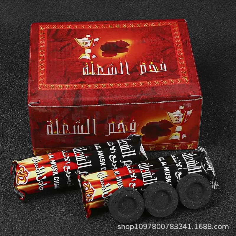 Hookah charcoal, quick-burning fruitwood charcoal, wholesale barbecue charcoal, smokeless machine-made disposable barbecue charcoal, starter charcoal