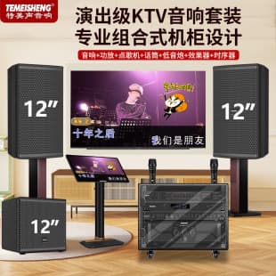Temaisheng Home Theater KTV Audio System Set for Home Singing Karaoke Song Selector Subwoofer K Song Speaker