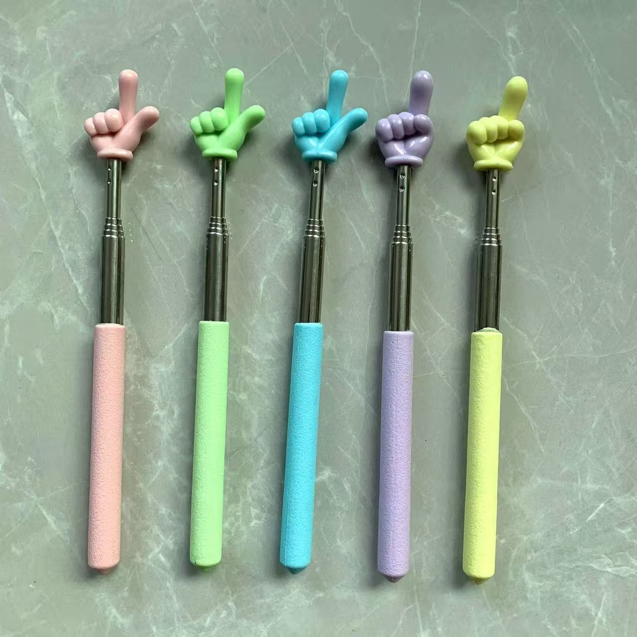 Gold Finger Stainless Steel Telescopic Reading Pointer for Children, Teaching Stick, Pointer Stick, Blackboard Teaching Rod