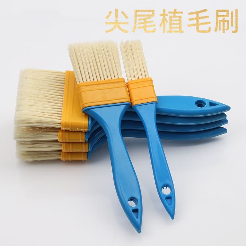 Factory Wholesale Blue Handle Pointed Tip Brush Multi-Purpose Plastic Handle Brush Tapered Bristle Paint Brush Cleaning Brush