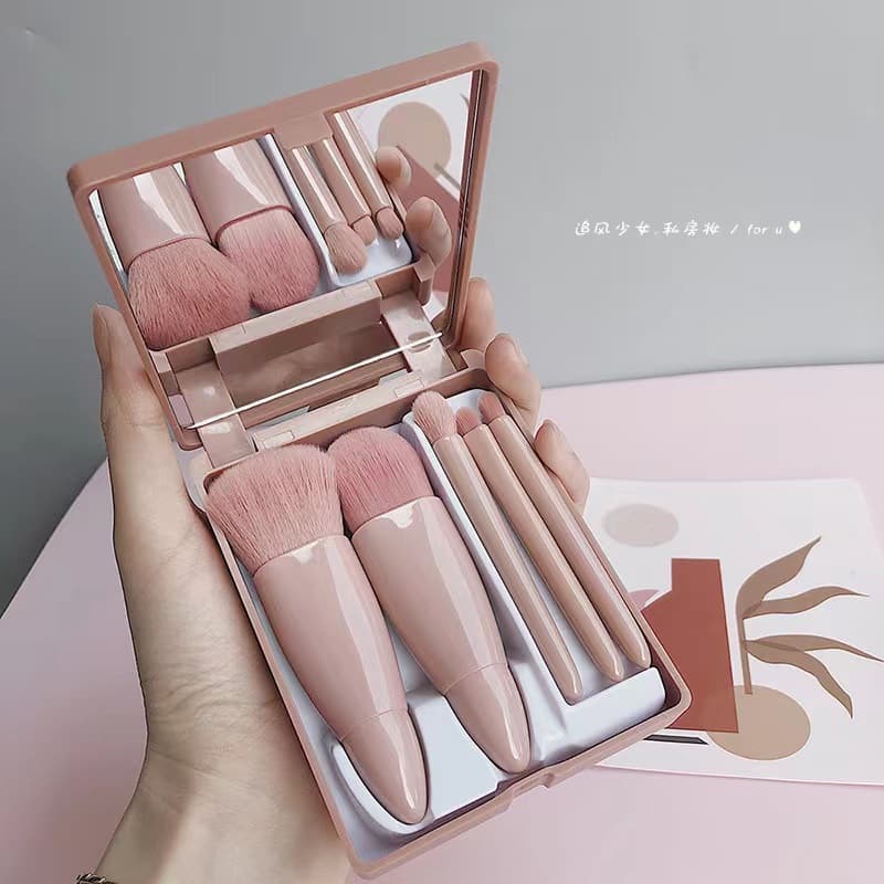 Affordable Authentic Mini Portable Student Makeup Brush Set Eye Shadow Brush Three-piece Set Compact Travel Size Cosmetic Tools