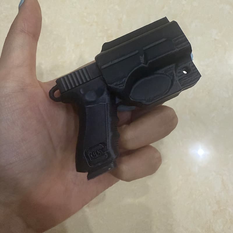 Amazon Cross-Border Bestseller New 3D Printed Glock Pistol Keychain Creative Stress Relief Gift Pendant Decoration
