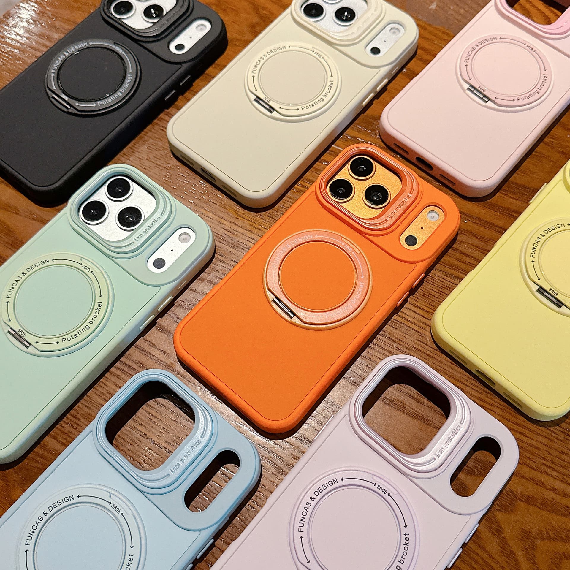 Suitable for Apple 18PROMAX frosted magnetic phone case rotating stand iPhone17 high-end protective cover 16
