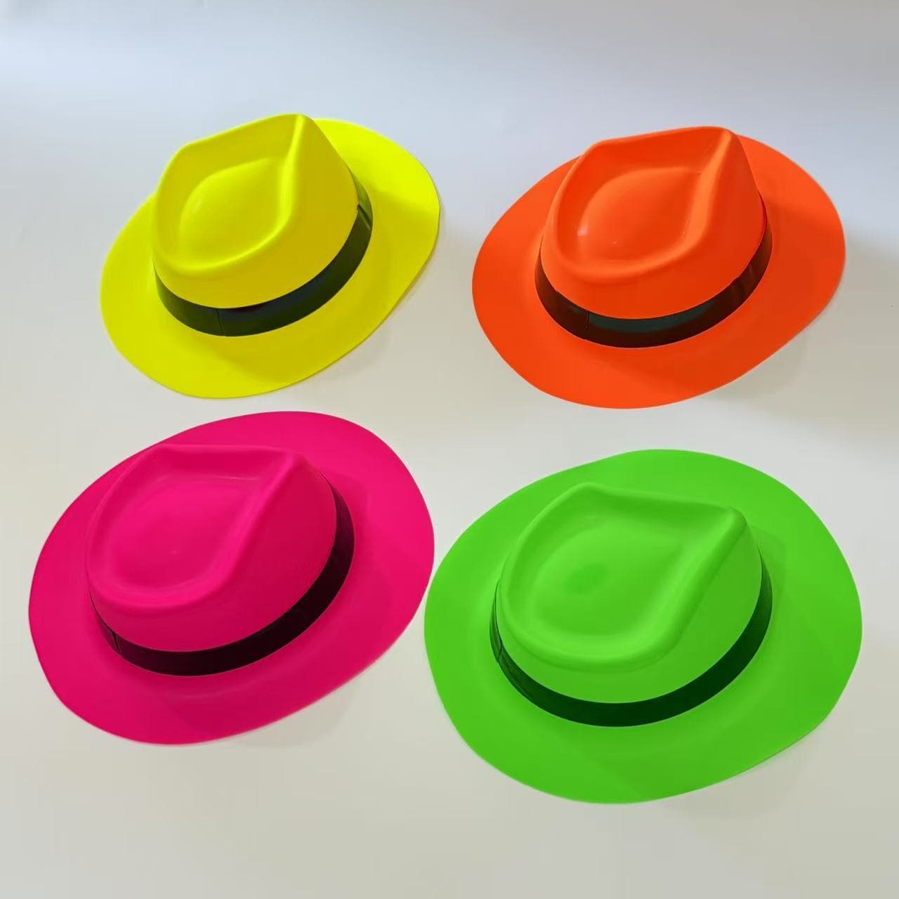 PVC Vacuum-formed Fluorescent Small Cowboy Hats, Halloween Decorations, Party Festival Atmosphere Dress-up Supplies, Factory Direct