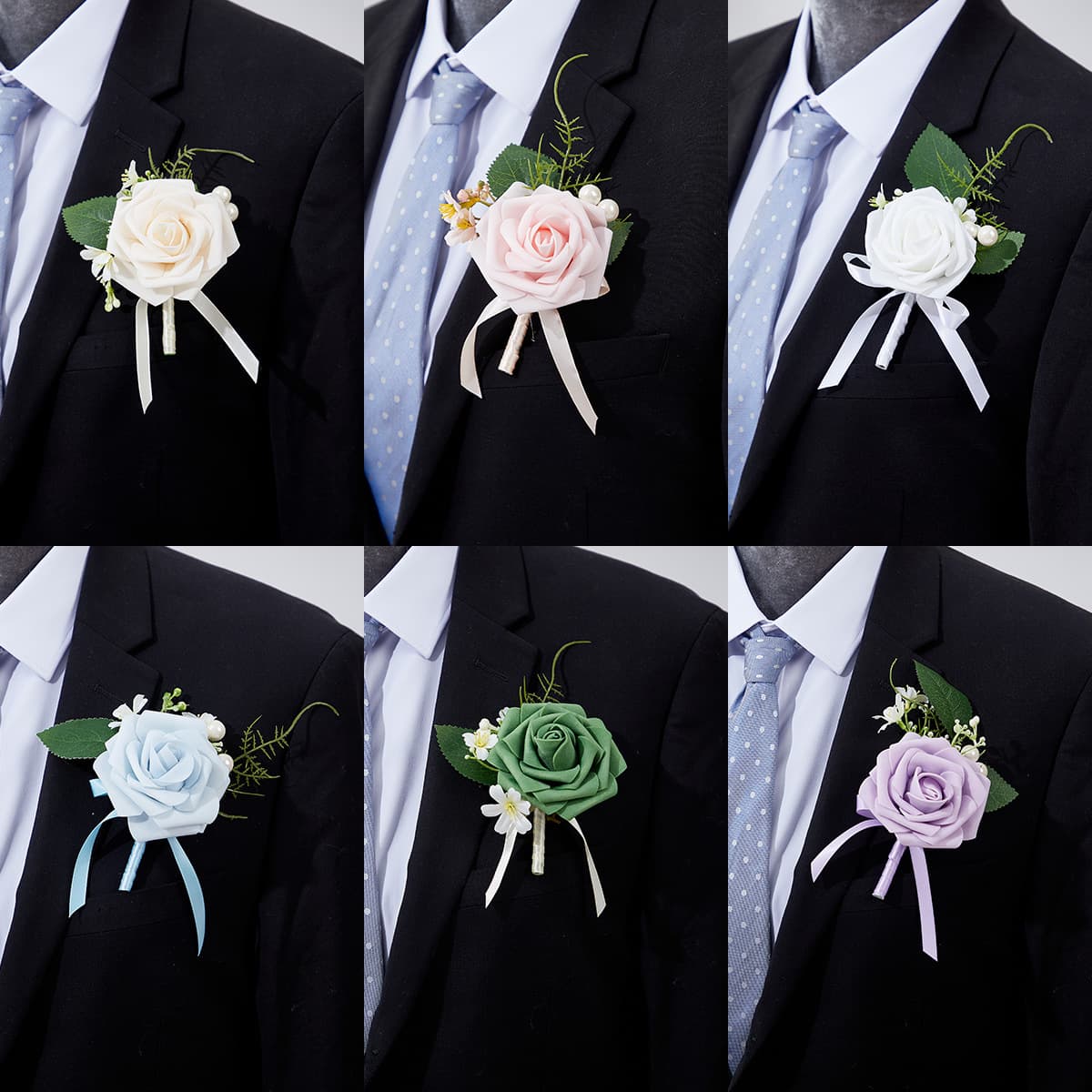 Forest-Themed Monochrome Party Graduation Season Light Color Bride Bridesmaid Wedding Groom Corsage Accessories