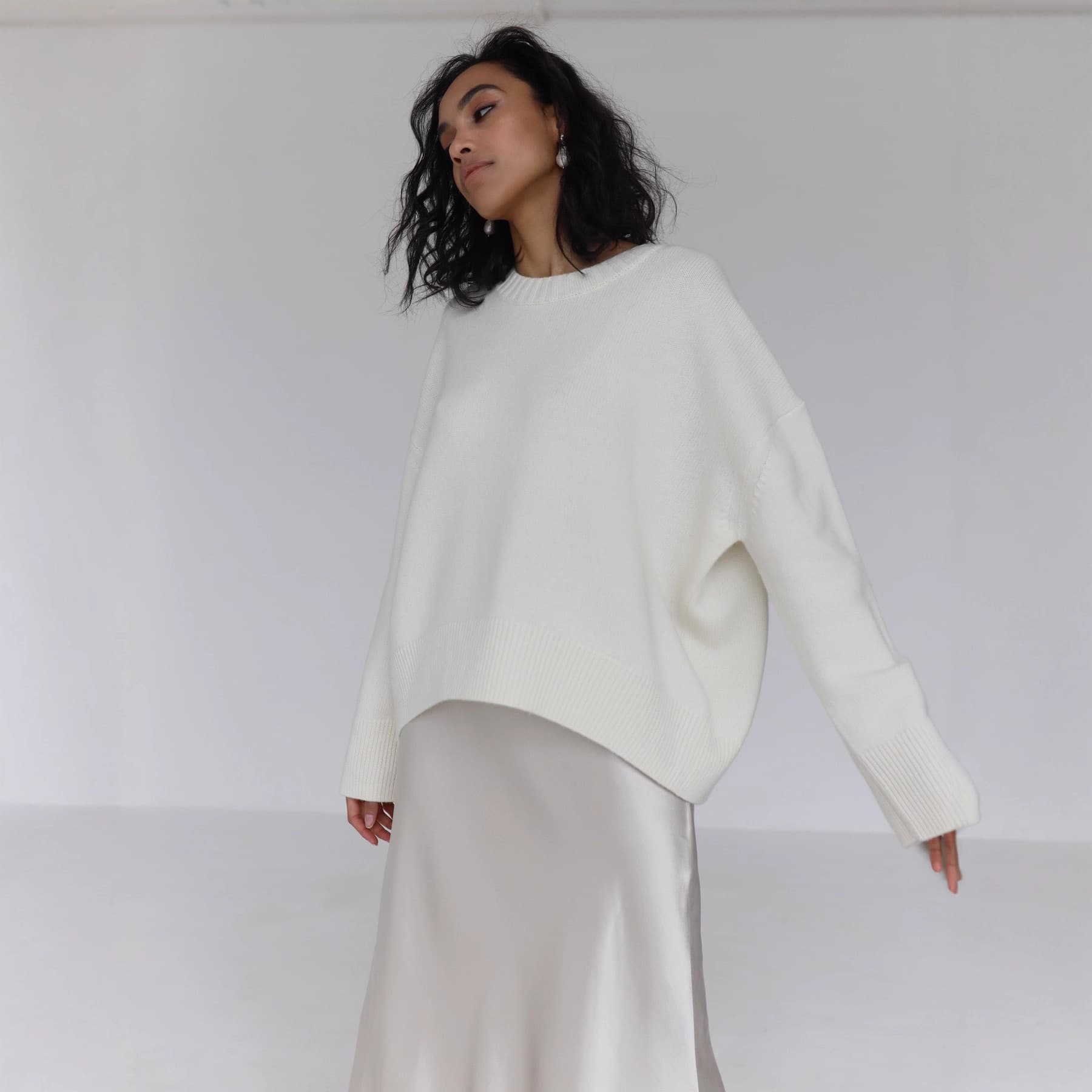 2025 Cross-Border Solid Sweater European American Fall Winter New Classic Versatile Women's Sweater