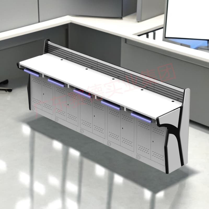 Three-section central control room monitoring console, four-section dual-section with lighting control desk, dispatch desk, free design drawing