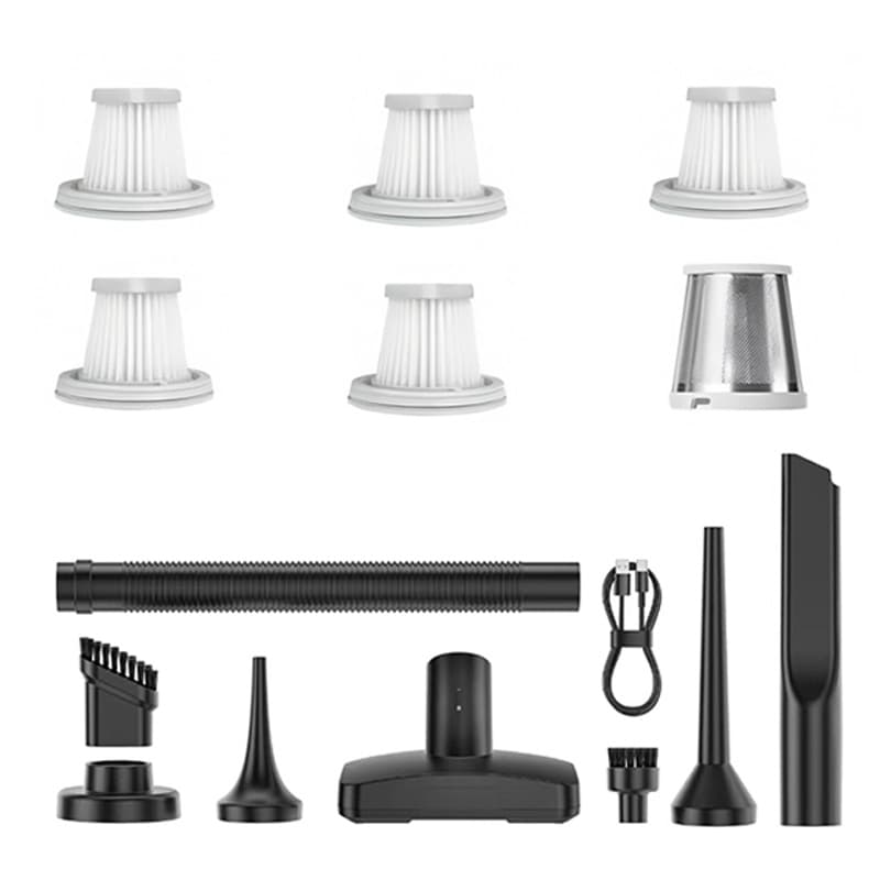 Car Vacuum Cleaner Accessories, Car Vacuum HEPA Filter, Filter Steel Mesh, Crevice Tool