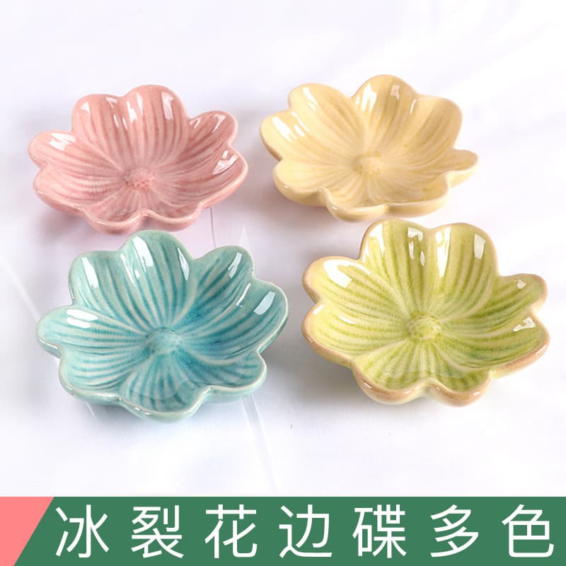 Floral Ceramic Beauty Oil Dish, Wellness Massage Essential Oil Bottle Leaf Oil Dish, Essential Oil Pot Beauty Salon Tray