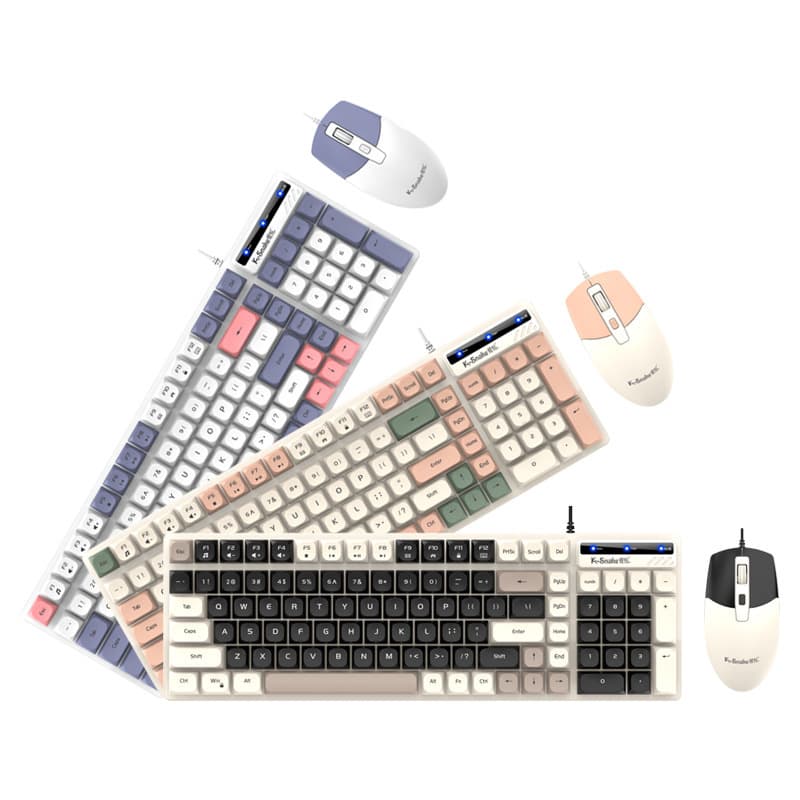 Viper KM100 Keyboard and Mouse Wired Gaming Mechanical Feel Customizable for Men Women Computer Laptop Office