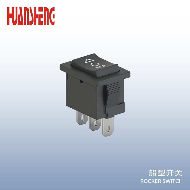 Double-Side Self-Resetting KCD1 Boat Switch Three-Pin Three-Position Reset Switch 15x21 Rocker Switch
