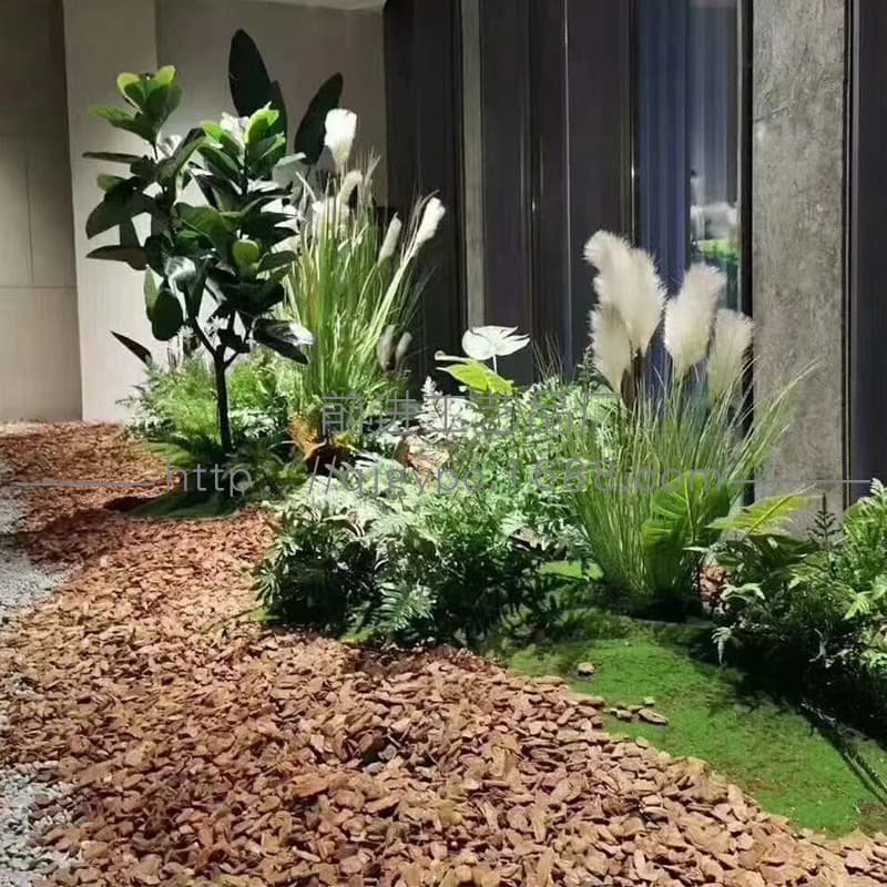 Garden landscape pavement decoration, polished and dried pine bark, pine tree pieces, pine lin pieces, courtyard outdoor landscape wood pieces