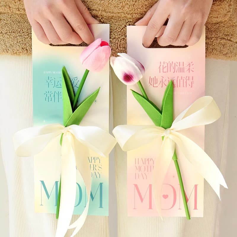 Bouquet Greeting Card School Season Flower Message Card Floral Packaging Materials Valentine's Day Flower Hand-held Flower Card