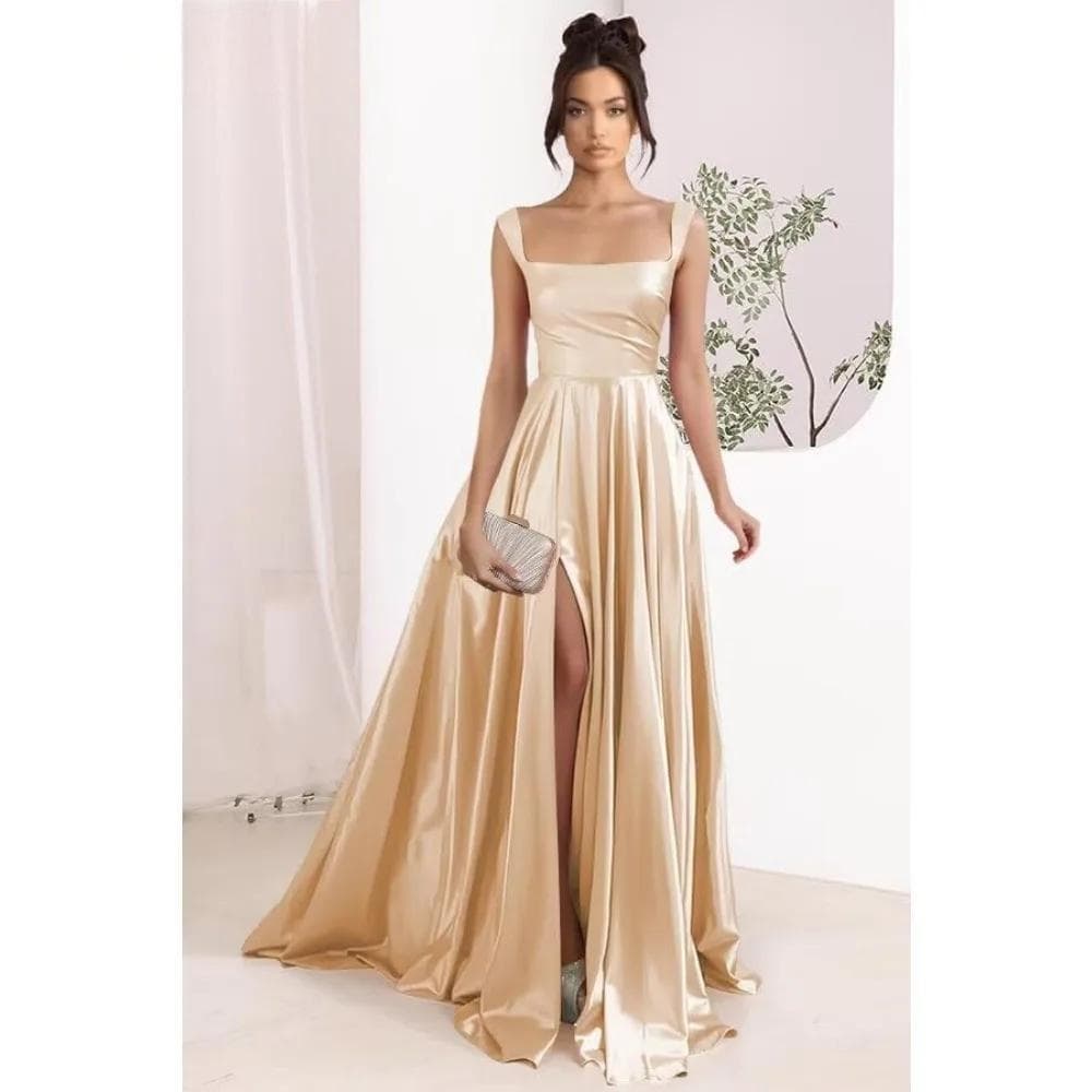 New Strapless Evening Dress Fashionable Simple Birthday Banquet Party Dance Floor Long A-Line Slimming Elegant Dress for Women