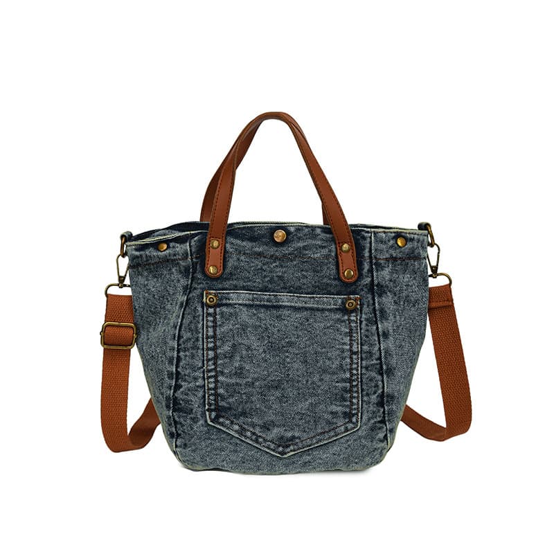 Denim Bag for Women 2026 New Fashion Vintage Premium Shoulder Crossbody Bag Large Capacity Commuter Tote Bag