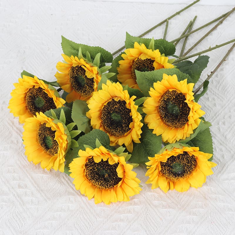 Simulation sunflower living room home outdoor decoration props fake flowers foreign trade hotel table flowers manufacturer direct sales wedding