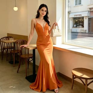 2026 European and American Cross-Border New Dress Women's V-Neck Backless Strapless Banquet Bodycon Skirt Slim Fish Tail Dress
