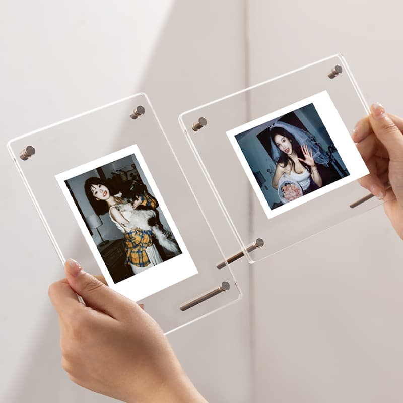 Transparent High-Gloss Acrylic Photo Frame Stand, Crystal Empty Frame, Small Display Color A4 Photo Frame
