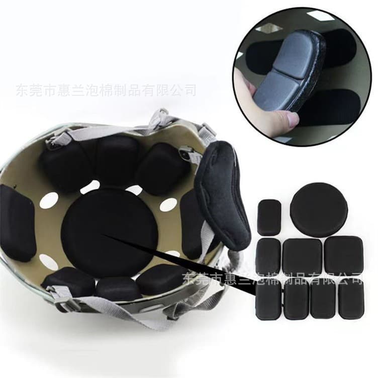 Tactical Helmet Sponge Pad Mickey Helmet Sponge Block Hot Press Forming Fabric Covered Slow Rebound EVA Hot Press Manufacturer