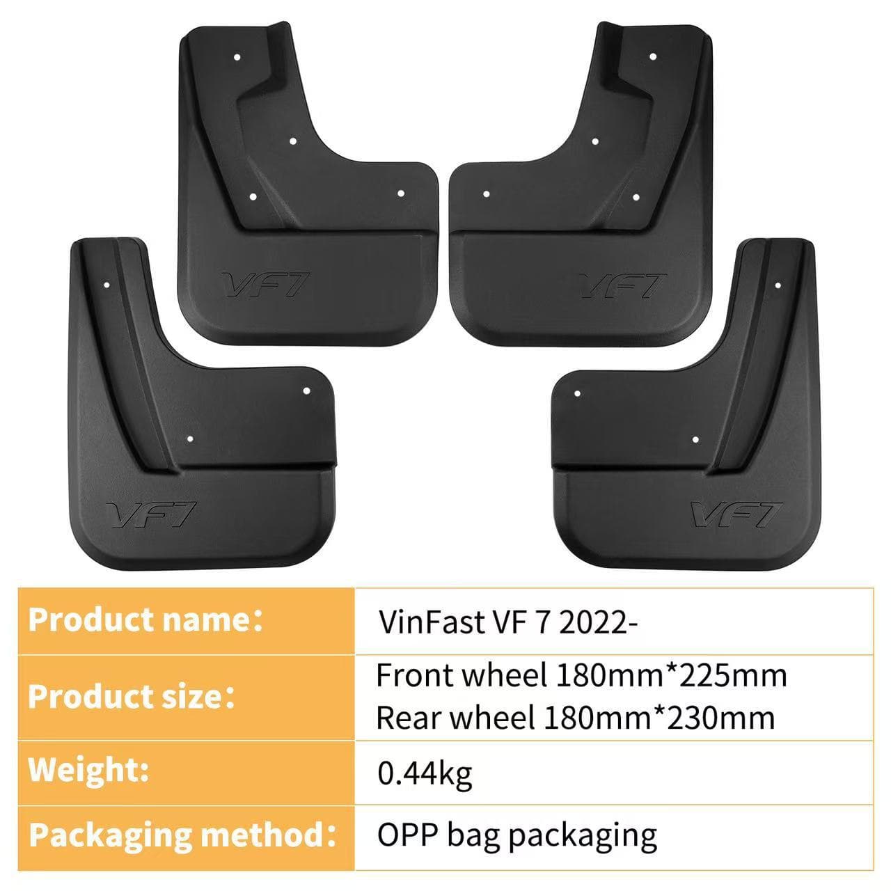 Compatible with VinFast VF 7 2022-2026 Model Export Mud Flaps Car Fender Mudguard Modification