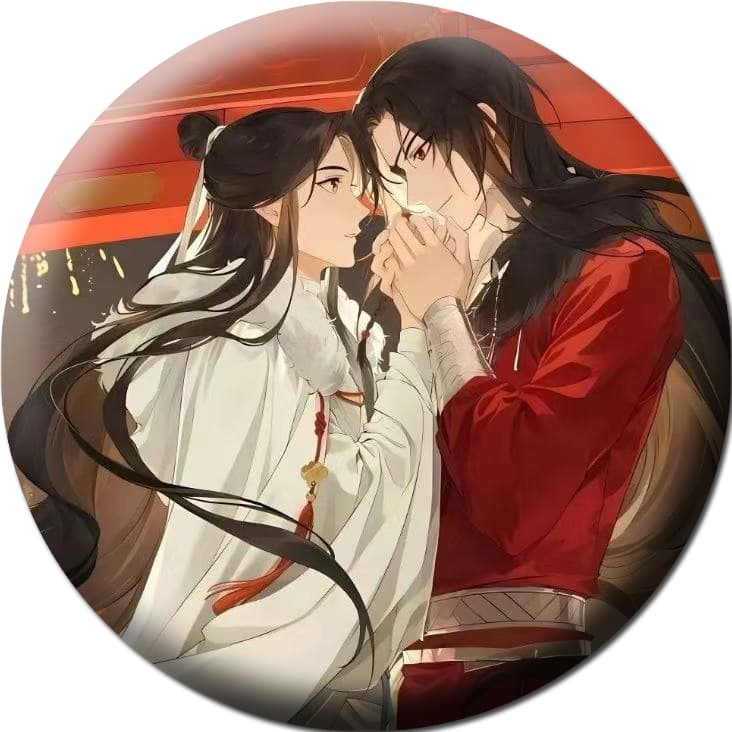 Heaven Official's Blessing 58mm Badge Laser Craft Iron Pin Student Collection Blind Box Anime Brooch