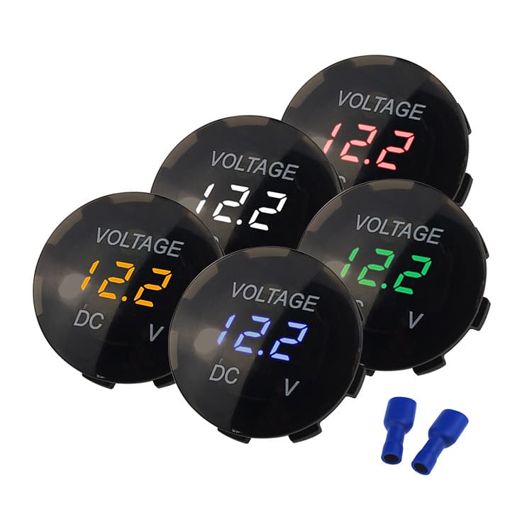 Three-digit LED digital display waterproof D3 voltmeter can test DC5-48V car and motorcycle 12V24V batteries