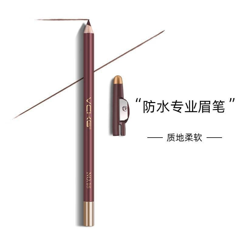 Eyebrow pencil with sharpener cross-border eyebrow pencil eyeliner eyebrow pencil black brown eyebrow pencil eyebrow pencil non-smudged double-headed eyebrow pencil